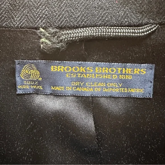 Vintage Brooks Brothers Men’s Charcoal Grey Overcoat - Picture 3 of 16